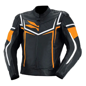 Chaqueta de Motociclista de Cuero para Hombre, Talla Grande, Color Personalizado, Diseño Único, Último Precio, Impermeable, Cortavientos y Transpirable - Product Image 1