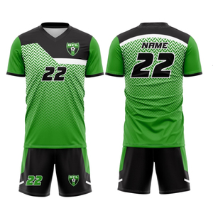 Maillots de football personnalisés en polyester léger, respirant, extensible dans quatre directions, à séchage rapide, pour hommes et femmes, ensembles d'uniformes de sport - Product Image 4