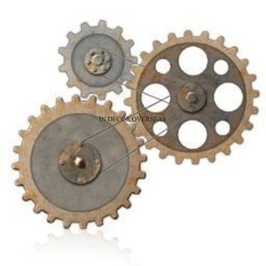 Rustique Vintage Art Designer Premium Quality Metal Made Home And Hotel Lobby And Living Room Horloge murale décorative de l'Inde - Product Image 1