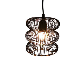 Luminaire suspendu de taille moyenne, design antique, en fer noir, hauteur réglable, intensité variable, protection des yeux, installation facile, pour la maison, le bureau - Product Image 5