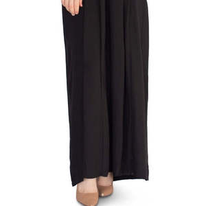 Collezione Verona Gonna Lunga Modesta Alicia da Donna Nera Taglia XX-Large Comoda in Chiffon Viscosa con Decorazione a Bottoni - Product Image 3