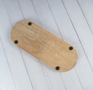 Ensemble de 3 plateaux rectangulaires en bois pour servir des aliments élégants - Product Image 3