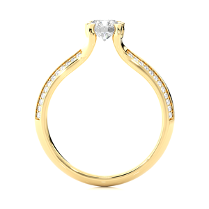 Anillo de Diamantes Más Buscado para Mujer, Diseño Minimalista Vintage, Anillo de Compromiso con Diamante de 0.86ct en Oro o Plata de la India - Product Image 4