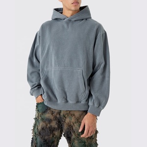 Sweat-shirts à capuche surdimensionnés pour hommes, personnalisés, en polaire d'hiver, de qualité supérieure, avec impression en relief, style streetwear - Product Image 4