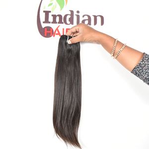 Extensions de cheveux humains vierges indiens 100% Remy, lisses, en vrac, style vague profonde, double trame, sans traitement chimique - Product Image 1