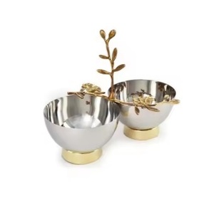 Top Tendance Facile À Nettoyer Design Moderne En Acier Inoxydable Écrou Bol De Fruits Poli À Manger Servir À La Maison Restaurant Hôtel Parties - Product Image 2