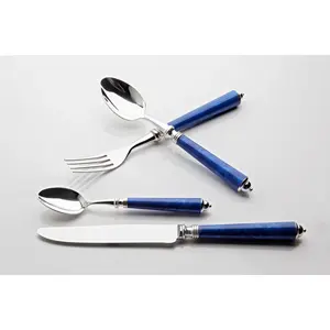 Juego de Cubiertos de Acero Inoxidable de 4 Piezas, Ecológico y de Lujo, con Acabado Pulido Espejo, para Utensilios de Cocina Modernos, Accesorios para Bodas - Product Image 4