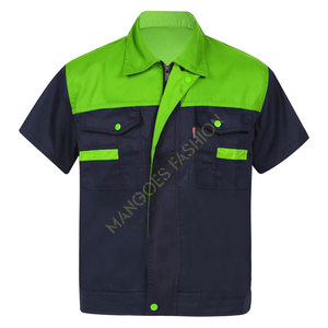 Camisetas de dos bolsillos para hombre y mujer: uniforme mecánico de motor abrigo de trabajo de manga corta y monos al por mayor - Product Image 4