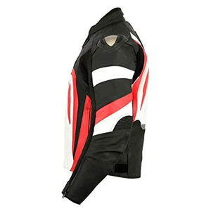 Chaqueta de moto de cuero ligero para hombre, diseño personalizado con cuello levantado y tela de lona Lisa teñida - Product Image 5