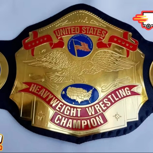 เข็มขัดแชมป์มวยปล้ำรุ่นเฮฟวี่เวท NWA สหรัฐอเมริกา ขนาดผู้ใหญ่ ทำจากสังกะสี หนา 2 มม. 4 มม. - Product Image 1