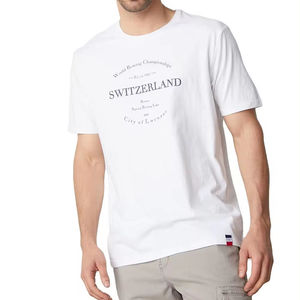 High Quality <b>Men's</b> <b>White</b> Crew Neck <b>T</b>-<b>shirt</b> Breathable Quick Dry Oversized Jersey Fabric Printed Custom <b>T</b>-<b>shirts</b> - Product Image 1