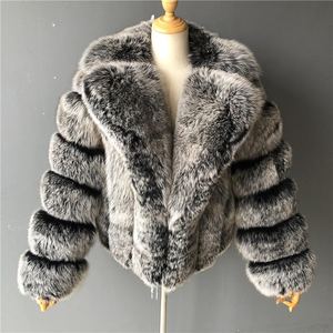 Woman <b>Faux</b> <b>Mink</b> <b>Fur</b> <b>Coat</b> Luxury Winter Outerwear Fluffy Warm Sleeves Elegant Modern Fashion - Product Image 4