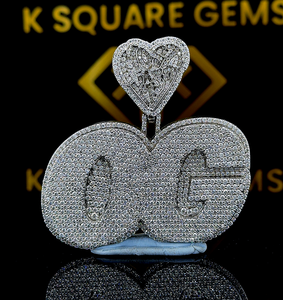 Número personalizado Hip Hop colgante, personaliza tu letra, colgante de número Hip Hop para hombres, colgante de moissanita, joyería Ice Out Hip Hop - Product Image 2