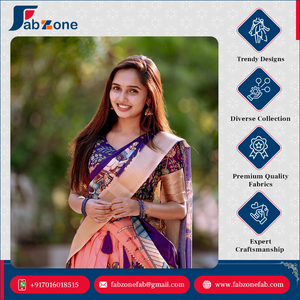 El Mejor Fabricante y Proveedor de Ropa India de FABZONE, Lehenga Choli Dupatta Tradicional Gujarati de Seda Dola con Estampado Digital - Product Image 6