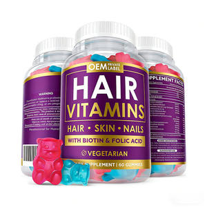 Suplemen Vitamin Permen Jeli Vegan Biotin untuk Pertumbuhan Rambut dan Kuku yang Kuat, Kulit Sehat, dan Membantu Selama Kehamilan - Product Image 1