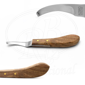 Ahşap saplı Deluxe Hoof bıçak paslanmaz çelik at kuyruğu kırpma Farrier aracı at toynağı - Product Image 3
