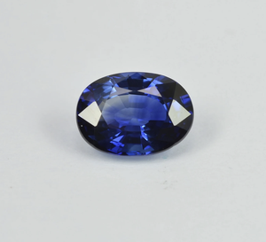 Saphir bleu naturel, forme ovale, facetté, pierre précieuse en vrac pour bijoux, certifié, 2x4 mm à 8x10 mm - Product Image 1