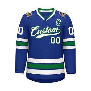Maillots de hockey personnalisables grande taille, ensemble imprimé personnalisé avec nom d'équipe, numéro, logo, service OEM disponible, 100% polyester - Product Image 4