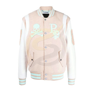Chaqueta de invierno hecha a medida para hombre, nuevos diseños de moda con estilo de letras de chenilla bordadas - Product Image 3