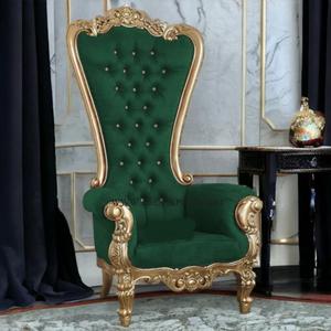 Chaise de maison luxueuse faite à la main classique de qualité exclusive chaise de mariage à dossier haut de grande taille pour chaise commerciale des mariés - Product Image 4