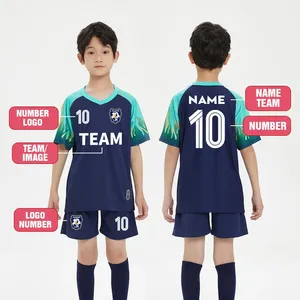 Uniforme de fútbol para niños, camisetas de fútbol de secado rápido para niños, camisetas de uniforme de fútbol transpirables para niños - Product Image 1