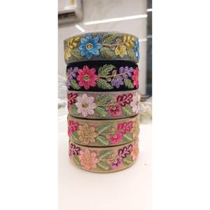 Ribete de encaje bordado floral auténtico para vestidos de lencería Dupattas Proveedor a granel para fabricantes de prendas de vestir - Product Image 6