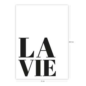 Impression artistique La Vie, design élégant DIN A4 pour la décoration de la maison - Product Image 3