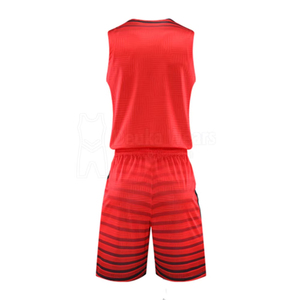 Prix de gros OEM ODM, uniforme de basket-ball personnalisé avec nom/numéro d'équipe imprimé par transfert thermique, 100% polyester - Product Image 2