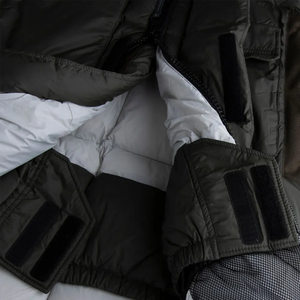 Personalizado al por mayor OEM invierno con capucha bombardero Puffer abajo abrigo Varsity chaqueta Streetwear chaqueta cortavientos para los hombres - Product Image 4