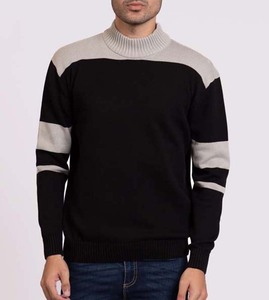 Pull en laine de haute qualité hommes 100% Pure laine épaissie chaud col rond hiver tricot Base pull hommes haut - Product Image 1
