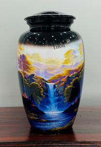 กล่องอัฐิอลูมิเนียมรูปป่าขนาดใหญ่200ลูกบาศก์เมตรพร้อมน้ำตกไหลสำหรับผู้ใหญ่และชาย - Product Image 2