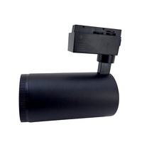 Spot LED sur rail moderne noir/blanc en aluminium 30W zoomable, éclairage COB réglable pour intérieur, galerie, musée, éclairage sur rail LED 220V