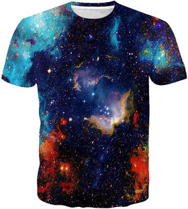 Vente en gros de t-shirts en coton épais pour hommes, couleurs vives, épaules tombantes, tricotés, respirants, col rond, imprimés par sublimation. - Product Image 3