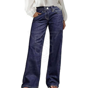 Pantalones vaqueros de ropa deportiva ajustados de cintura media para mujer, Pantalones anchos planos transpirables de invierno, estilo informal, venta al por mayor en línea - Product Image 6