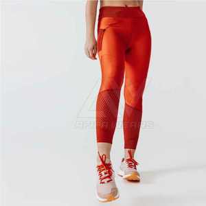 Leggings de entrenamiento de patrón sólido de alto estiramiento para mujer con compresión de barriga y levantamiento de glúteos para yoga para práctica de yoga - Product Image 1