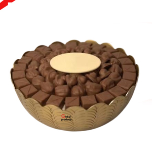 ชามเสิร์ฟช็อคโกแลตโลหะสำเร็จรูปสีทองสำหรับร้านอาหารโรงแรมและบาร์แบบใหม่ - Product Image 1