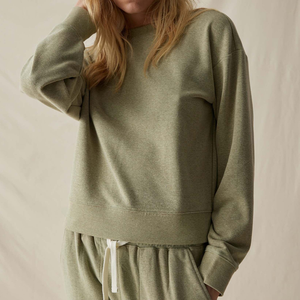 Sudadera Extra Grande de Invierno para Mujer, Tejida en Felpa, con Cuello Redondo, Logotipo Frontal, Mezcla de Poliéster/Algodón, Mangas Murciélago - Product Image 6