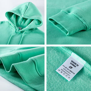 2025 OEM Sweats à capuche unisexe 100% Coton, vierges, épais, pour l'hiver, avec broderie de logo graphique personnalisée, style oversize perlé - Product Image 4