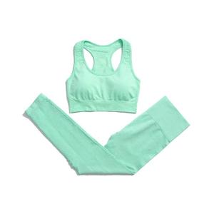 Conjunto de Yoga para Mujer con Logotipo Personalizado de Nuevo Diseño, Conjunto de Yoga de Secado Rápido para Mujer, Conjunto de Yoga Transpirable para Mujer, Leggings Hechos en Pakistán - Product Image 1