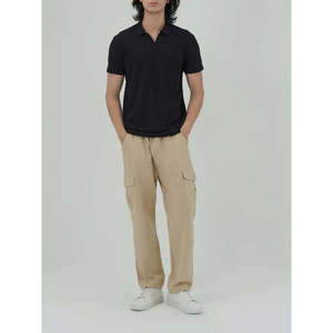 ZARYN Polo tricoté de haute qualité MC2343 Coupe décontractée classique Uni à carreaux foncés Brodé Écologique Options grandes tailles - Product Image 2