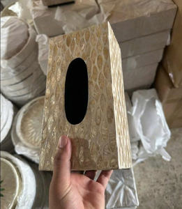 Mother of Pearl Inlaid <b>Tissue</b> <b>Box</b> Handmade Decorative Shell Inlay Home Decor - Product Image 4