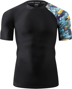 T-shirt de sport à manches longues en polyester à séchage rapide avec logo personnalisé pour hommes MMA Gym Training Surf et Jiu Jitsu Rash Guards - Product Image 6