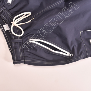 Pantalon de neige bleu marine Pantalon de ski cargo doublé chaud avec cordon de serrage à la taille et design extérieur fonctionnel multi-poches - Product Image 4