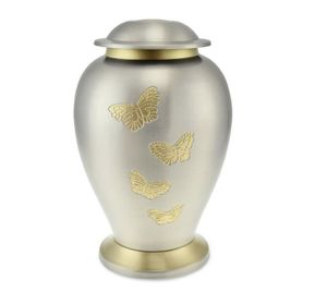 Urnas de cremación grabadas con mariposa de latón, recuerdo hecho a mano de alta calidad para urna de cenizas humanas - Product Image 2