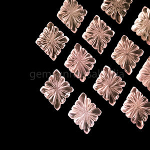 Cuentas de piedras preciosas talladas en forma de cometa de cuarzo rosa Natural, abalorios de piedra suelta de 13x18mm, cuentas talladas para fabricación de joyas a granel - Product Image 2