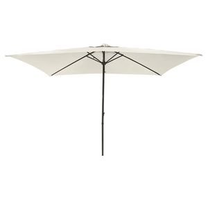 Ombrellone da Giardino Moderno 3x2 Metri Color Ecru con Telaio in Acciaio e Alluminio per Patio, Palestra, Hotel, Ristorante, Spiaggia, Parco, Realizzato in Poliestere - Product Image 1