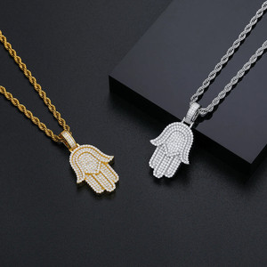 Men's Elegant S925 Moissanite Paved Diamond Pendant Iced Out <b>Necklaces</b> - Product Image 4
