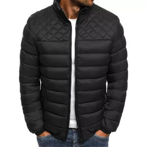 Veste matelassée en toile pour homme, douce, confortable, imperméable, coupe-vent, pour la vie urbaine en hiver, vêtement d'extérieur chaud offrant un confort streetwear - Product Image 2