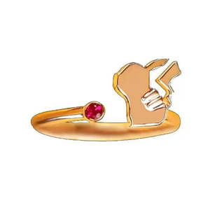 For Pokemon Women's <b>Adjustable</b> <b>Ring</b> Gift Idea - Product Image 3