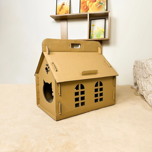 Maison de chat écologique fabriquée à la main du Vietnam Carton Pet Toy pour chats heureux et détendus - Product Image 5